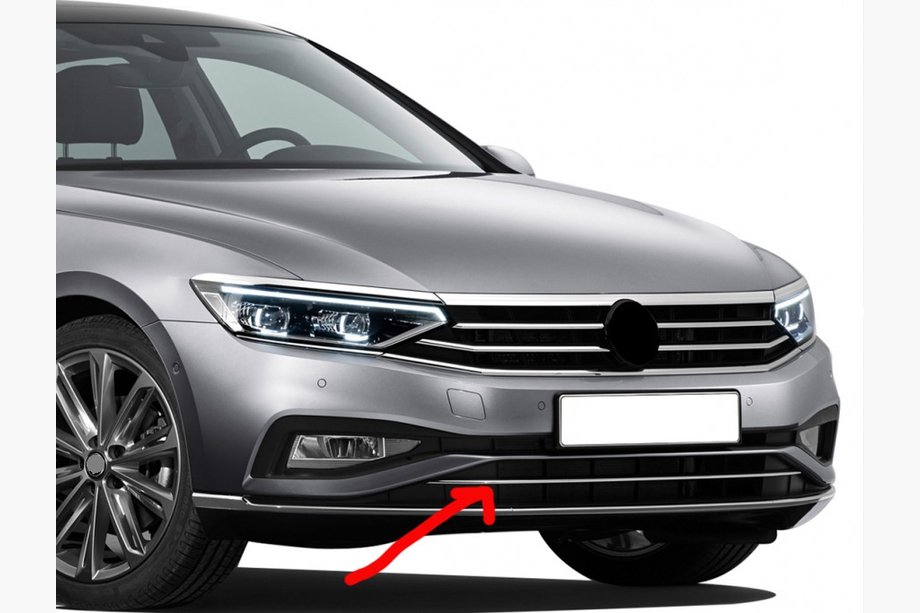 Volkswagen Passat B8 2015–2023 Zgornja letev za odbijač (2019+, 1 kos, nerjaveče jeklo) Image