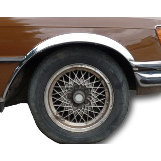 Nerjaveče obrobe blatnikov (4 kosi) Mercedes W116 1972–1980 fotografija 1