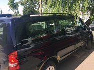 Mercedes Viano 2004–2014 Črne strešne vzdolžne letve Skyport (iz masivne kovine) fotografija 1