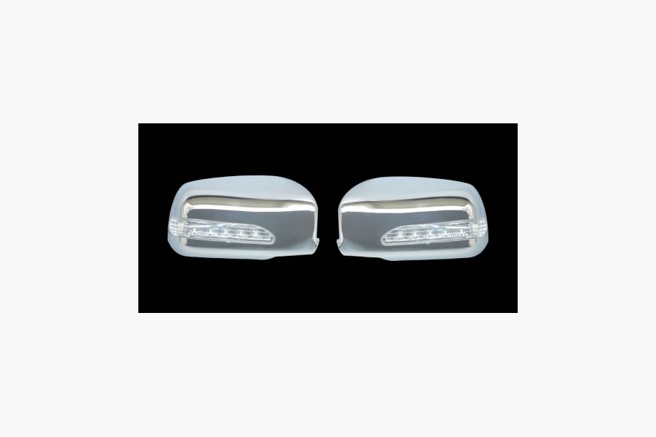 Hyundai Sonata NF 2004–2009 Kromirane pokrovke ogledal z LED (2 kosa, plastika) Image