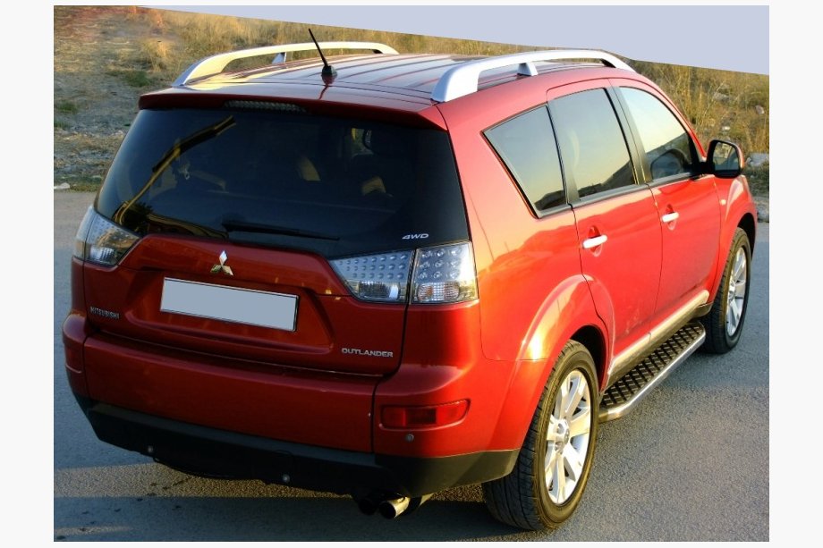 Peugeot 4007 2007–2013 Stranske stopnice BlackLine (2 kosa, aluminij) Image