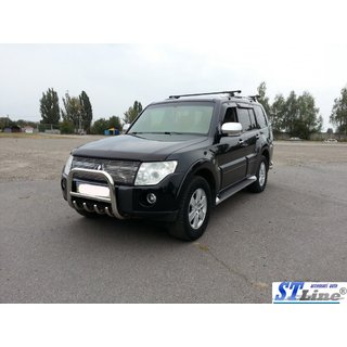 Sprednji zaščitni lok QT006 (nerjavno jeklo) Mitsubishi Pajero Wagon III 1999–2006 fotografija 2