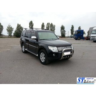 Sprednji zaščitni lok QT006 (nerjavno jeklo) Mitsubishi Pajero Wagon III 1999–2006 fotografija 3