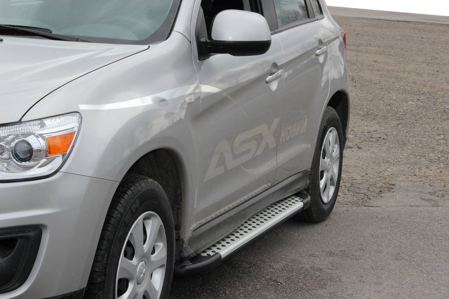 Mitsubishi ASX 2010–2023 Stranske stopnice Allmond Grey (2 kosa, aluminij) Image
