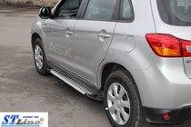 Mitsubishi ASX 2010–2023 Stranske stopnice Allmond Grey (2 kosa, aluminij) fotografija 4