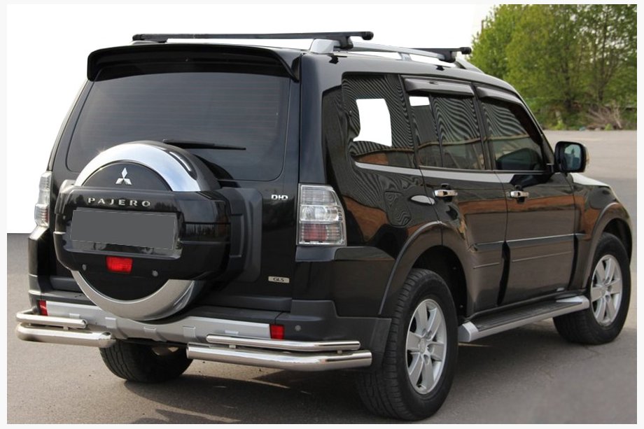 Mitsubishi Pajero Wagon III 1999–2006 Zadnji zaščitni lok AK003 Dvojni (nerjavno jeklo) Image