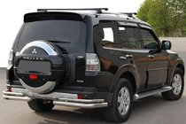 Mitsubishi Pajero Wagon III 1999–2006 Zadnji zaščitni lok AK003 Dvojni (nerjavno jeklo) fotografija 1