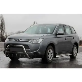 Sprednji zaščitni lok WT004 (inox) Mitsubishi Outlander 2012–2021 fotografija 1