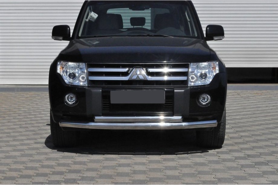 Mitsubishi Pajero Wagon IV 2006–2021 Sprednji zaščitni lok ST014 (nerjavno jeklo) 60/60 mm Image