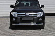 Mitsubishi Pajero Wagon IV 2006–2021 Sprednji zaščitni lok ST014 (nerjavno jeklo) 60/60 mm fotografija 1