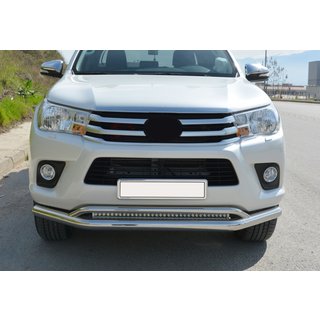 Sprednji dvojni zaščitni lok Vegas (2015-2020, nerjaveče jeklo) Toyota Hilux 2015– fotografija 1