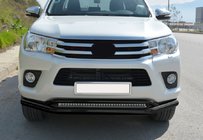 Toyota Hilux 2015– Sprednji dvojni zaščitni lok Vegas (2015-2020, črn, 76 mm) fotografija 9