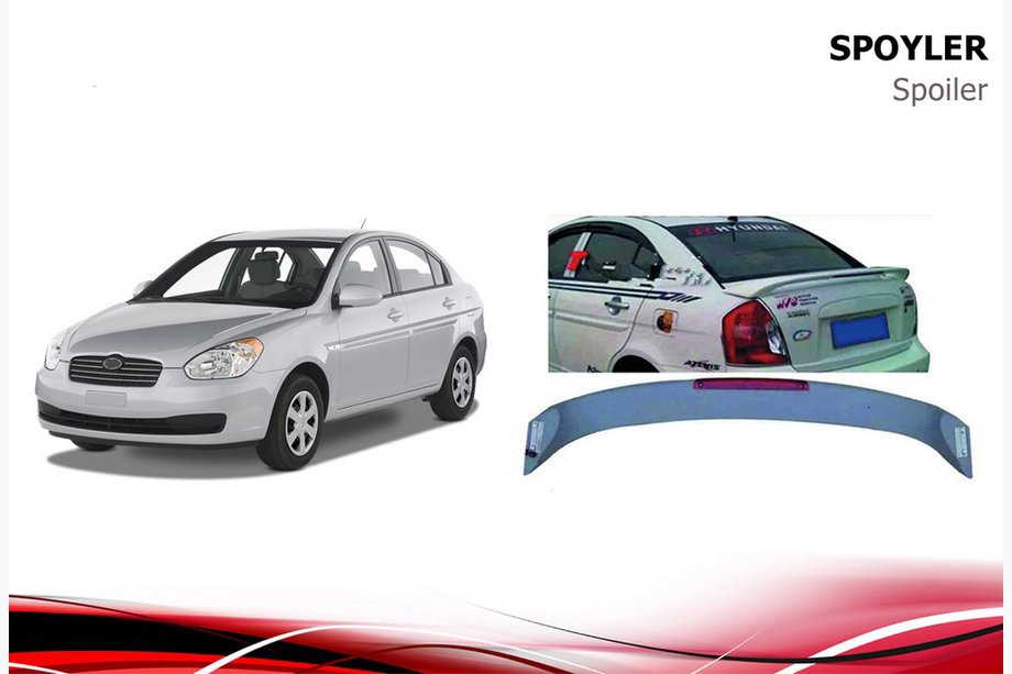 Hyundai Accent 2006–2010 Spojler Niken (za lakiranje) Image