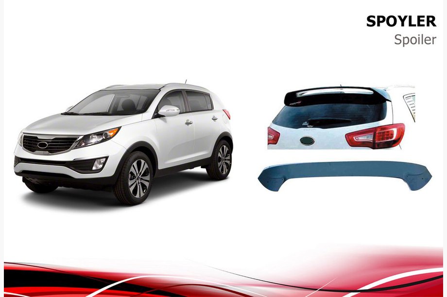Kia Sportage 2010–2015 Spojler Niken (za lakiranje) Image