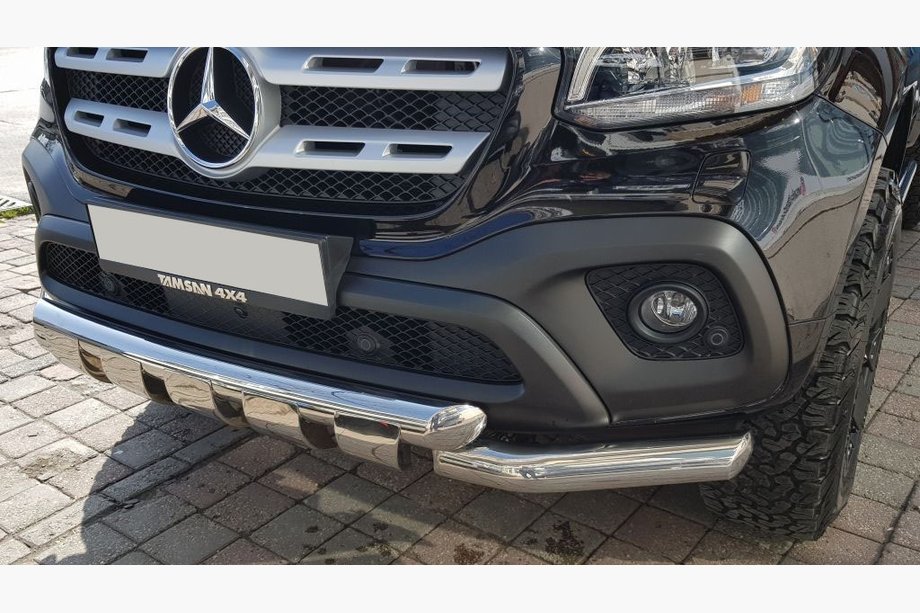 Mercedes X class 2017–2020 Prednja zaščitna cev Gronder (nerjaveče jeklo, 70 mm) Image