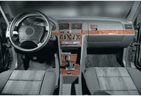 Mercedes W201 (190) 1982–1993 Okrasne obloge armaturne plošče (11 kos.) Titan fotografija 4
