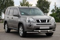 Nissan X-trail T31 2007–2014 Sprednji zaščitni lok ST015/2 (inox) fotografija 1