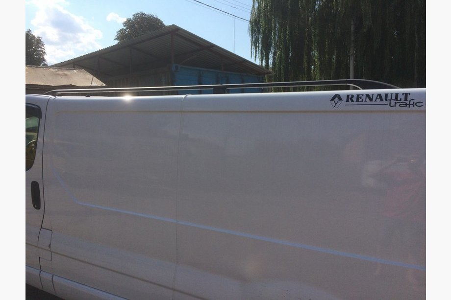 Nissan Primastar 2002–2014 Črni strešni relingi Dolga izvedba, kovinske noge Fotografija 8