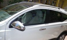 Nissan Qashqai 2007–2010 Pokrovi vzvratnih ogledal (Omsa, 2 kosa, nerjaveče jeklo) fotografija 1
