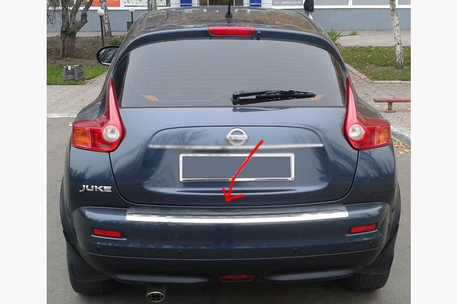 Nissan Juke 2010–2019 OmsaLine zaščitna letev zadnjega odbijača (nerjavno jeklo) Image