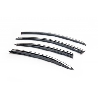 Vetrni deflektorji oken s kromirano letvico LiftBack (4 kosi, Niken) Skoda Octavia III A7 2013–2019 fotografija 3