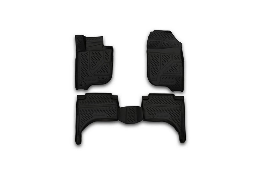 Mitsubishi L200 2015–2024 3D gumijasti tepihi za notranjost (4 kosi, Novline) Image