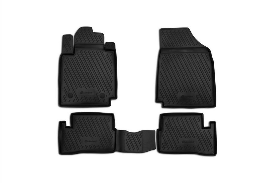 Nissan Micra K12 2003–2010 Gumijasti tepihi za kabino (4 kosi, Novline) Image