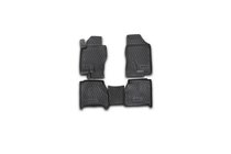 Nissan Navara 2006–2015 (2005↗) Gumijasti tepihi za kabino (4 kosi, Novline) za avtomatski menjalnik fotografija 1