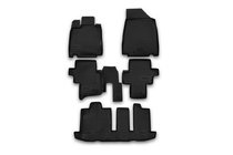 Nissan Pathfinder R52 2012–2021 (2014↗) Gumijasti tepihi za notranjost (5 kos, Novline) fotografija 1