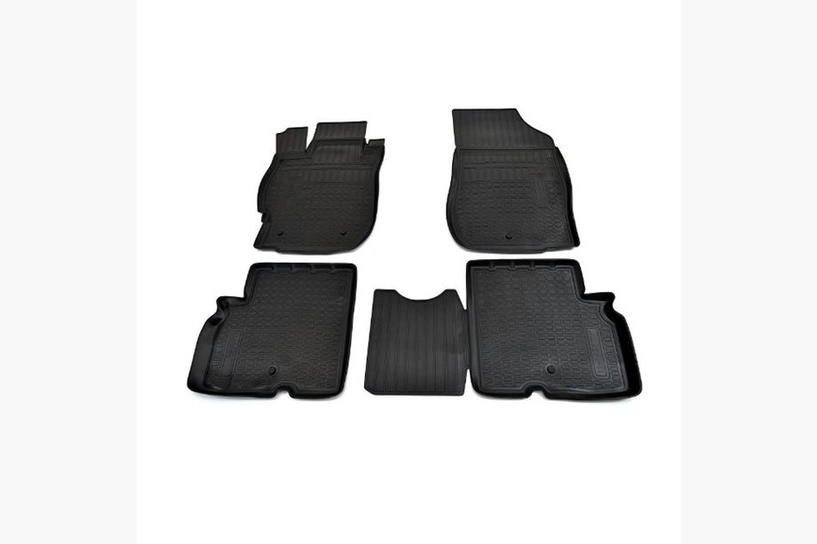 Nissan Almera N17 2012–2018 Gumijasti tepihi za kabino (4 kosi, Novline) Image