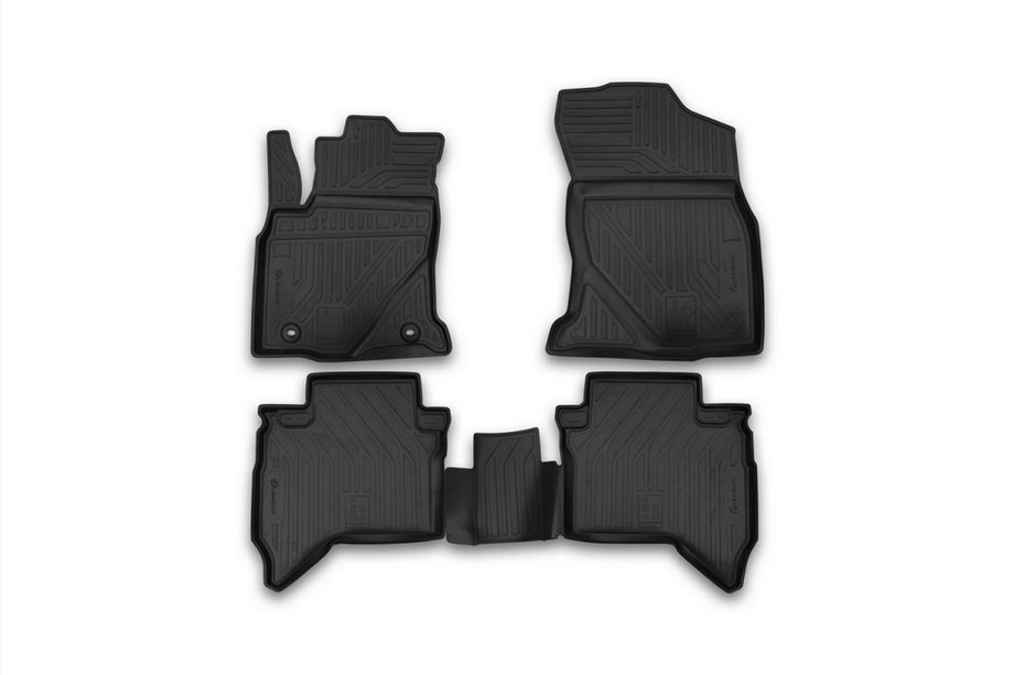Toyota Hilux 2015– Gumijasti tepihi za kabino (4 kosi, Novline) Image