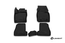 Ford Focus III 2011–2017 (2015↗) 3D gumijasti tepihi za potniško kabino (4 kosi, Novline) fotografija 1