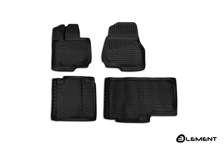 Ford F-150 2014–2021 3D gumijasti tepihi za notranjost (4 kosi, Novline) Supercab (ext. cab) Image