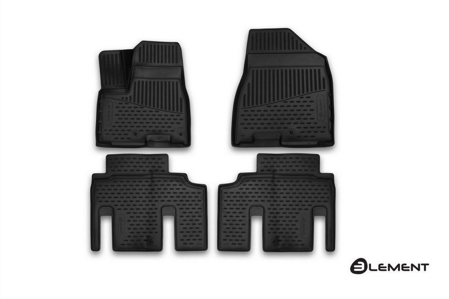 Kia Carnival 2002–2013 (2015↗︎) 3D gumijasti tepihi za notranjost (4 kosi, Novline) VAN (za trg Kazahstana) Image