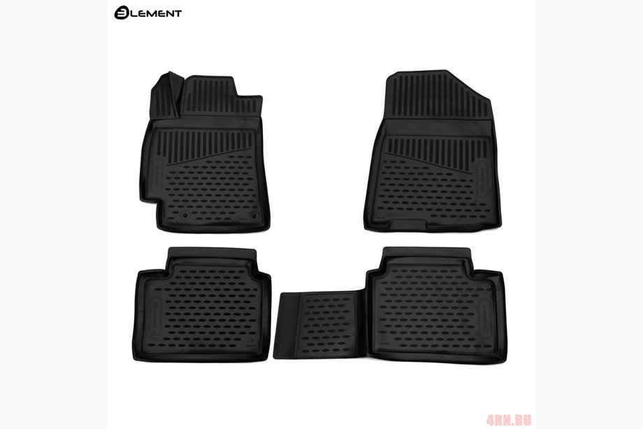 Kia Cerato 3 2013–2018 (2018↗) 3D gumijasti tepihi za notranjost (4 kosi, Novline) Image