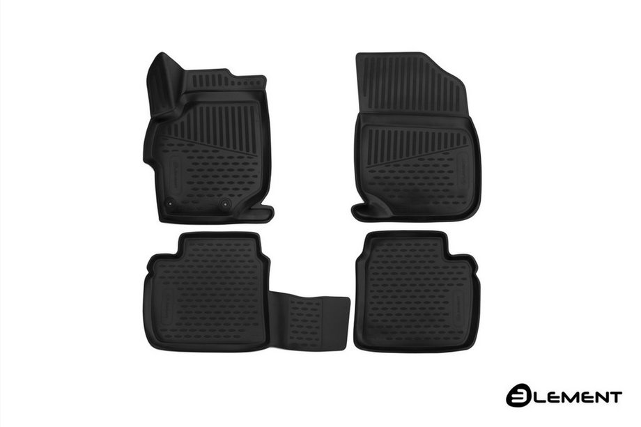 Peugeot 301 2012– 3D gumijasti tepihi za notranjost (4 kosi, Novline) Image