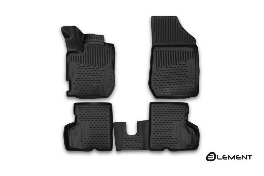 Renault Captur 2013–2019 3D gumijasti tepihi za notranjost (4 kosi, Novline) Image