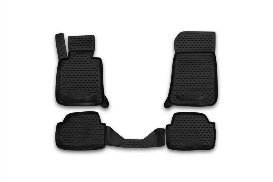 BMW serija 1 E81/E82/E87/E88 2004–2011 Gumijasti tepihi za kabino (4 kosi, Novline) 3D Image