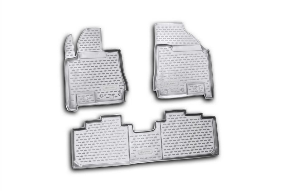 Cadillac SRX 2004–2009 (2010↗) Gumijasti avtomobilski tepihi za kabino (3 kosi, Novline) Image