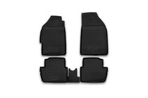 Chevrolet Spark 2009–2015 Gumijasti tepihi za notranjost (4 kosi, Novline) Različica 1 fotografija 1