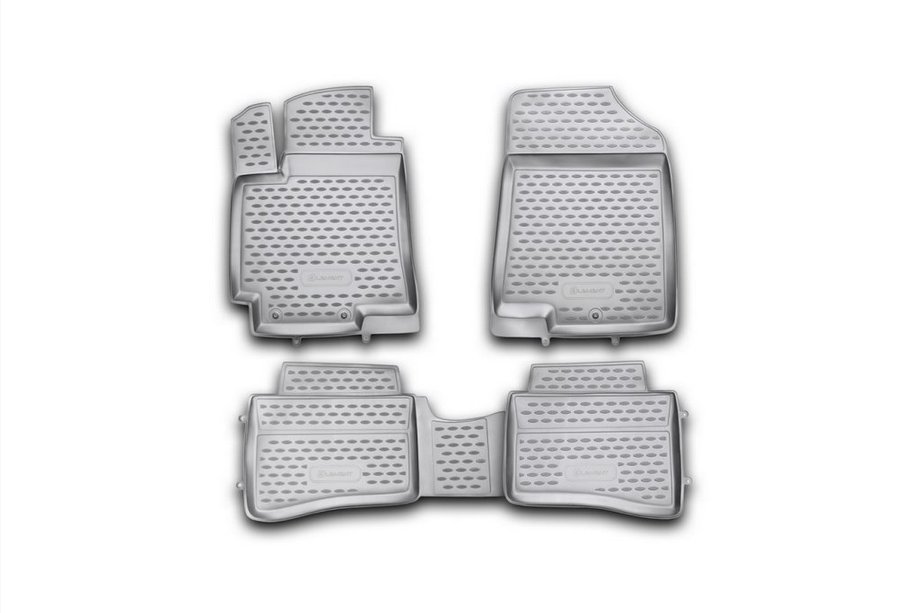 Hyundai Accent 2011–2017 Gumijasti tepihi za notranjost (4 kosi, Novline) HB Image