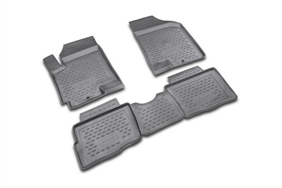Kia Soul I 2008–2013 Gumijasti tepihi za kabino (4 kosi, Novline) Image