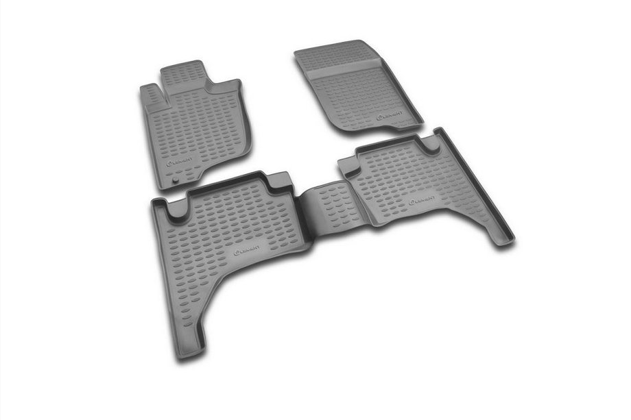 Mitsubishi L200 2006–2015 Gumijasti tepihi za kabino (4 kosi, Novline) Fotografija 1