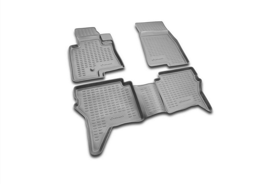 Mitsubishi Pajero Wagon IV 2006–2021 Gumijasti tepihi za kabino (4 kosi, Novline) 3D Fotografija 1