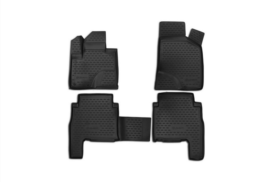 Hyundai Santa Fe 2 2006–2012 3D gumijasti tepihi za notranjost (4 kosi, Novline) Image