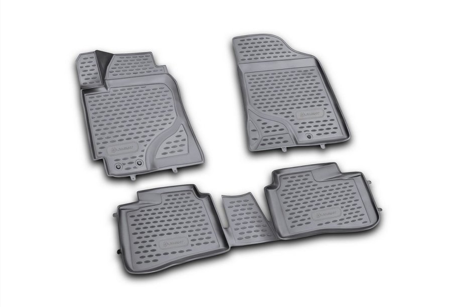 Kia Cerato 2 2010–2013 3D gumijasti tepihi za notranjost (4 kosi, Novline) Image