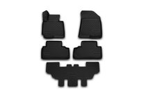 Kia Carens 2012– 3D gumijasti tepihi za notranjost (5 kos, Novline) 7-sedežni fotografija 1