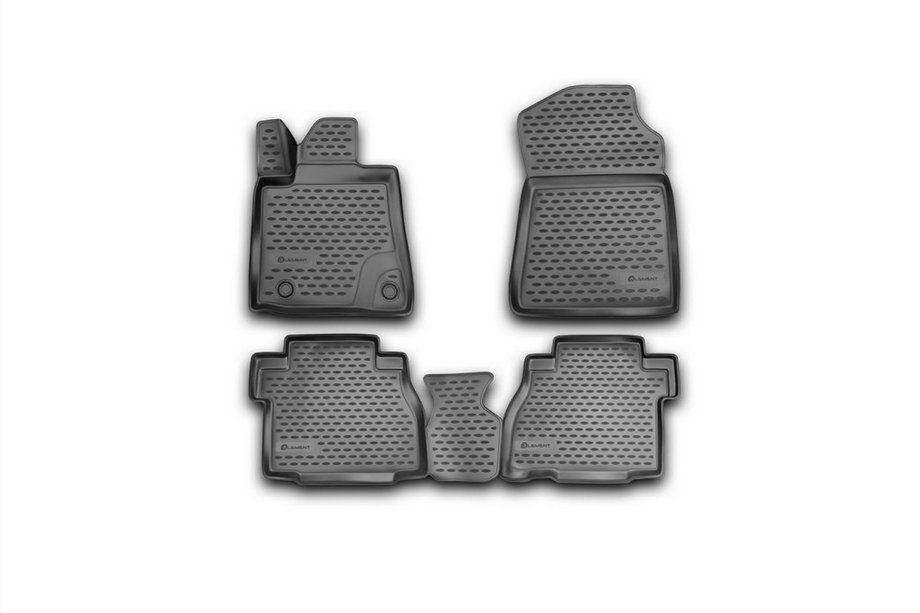 Toyota Tundra 2007–2021 3D gumijasti tepihi za notranjost (4 kosi, Novline) Double Cab/Crew MAX (USA) Image
