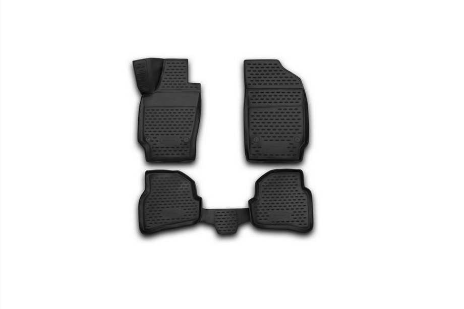 Volkswagen Polo 2010–2017 3D gumijasti tepihi za kabino (4 kosi, Novline) SD Image