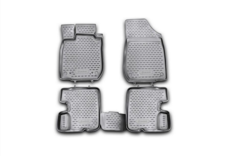 Renault Sandero 2007–2013 Gumijasti tepihi za kabino (4 kosi, Novline) Fotografija 1